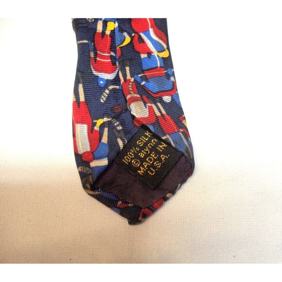 Slap Shot Hockey Tie Necktie 100% Silk Made In USA 3 3/4" x 58 Vintage Tie - Picture 2 of 5